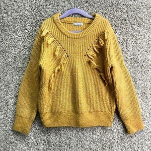 Mayoral Sweater Girls 8 Yellow Knit Pullover